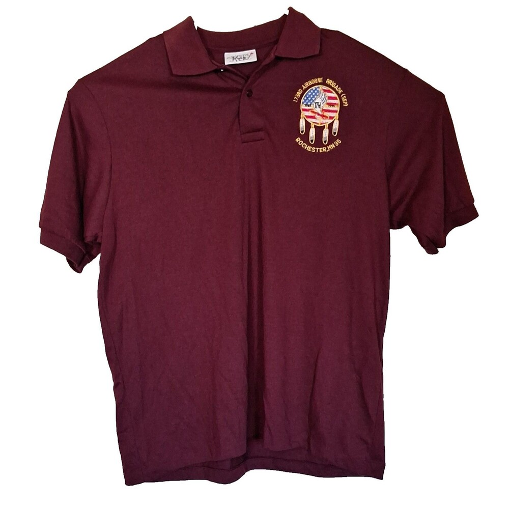 Vintage 173rd Airborne Brigade (SEP) Rochester, MN 95 Polo Shirt Mens XL